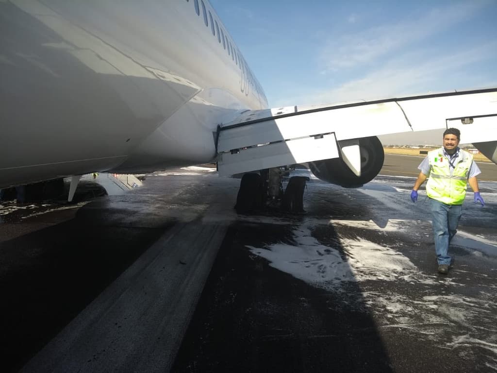 falla en el avion en Guadalajara