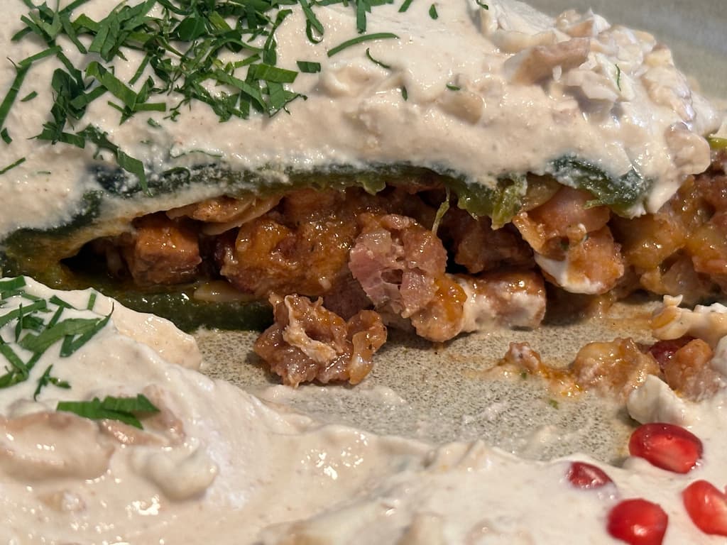 relleno del chile en nogada de Cachava