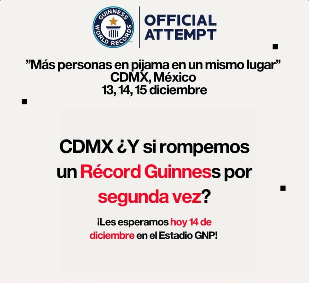 Morat rompe Récord Guinness con su pijamada masiva en la CDMX | Foto: IG Morat