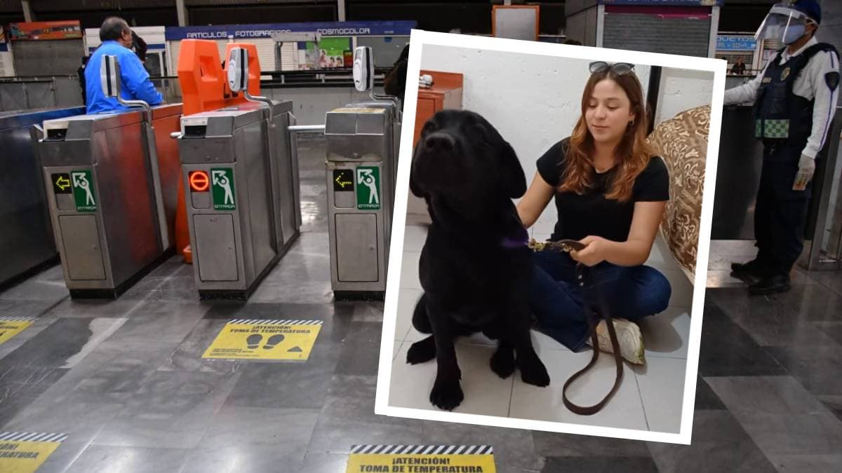 Ivanna fue víctima de discriminación al intentar ingresar al Metro de CDMX con su perro guía.