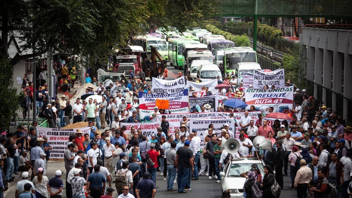 Bloqueo de transportistas en CDMX