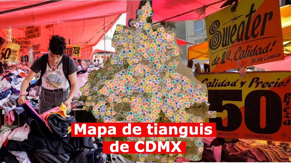Mapa de tianguis de CDMX