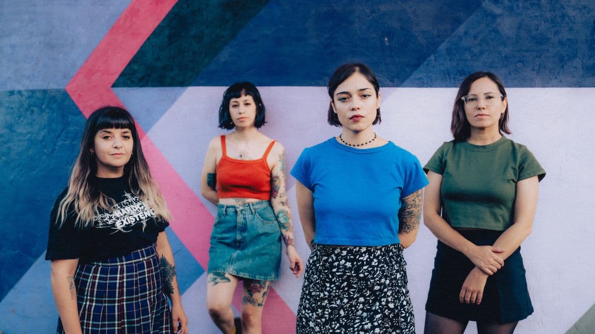 Retrato de las integrantes de la banda argentina Fin del mundo.