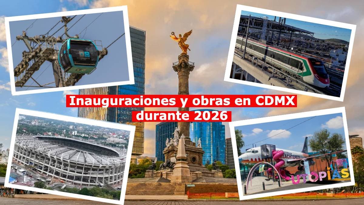 ¿Qué obras y transportes estrenará CDMX en 2026? Trenes, troles, estadio, Paseo Elevado y más