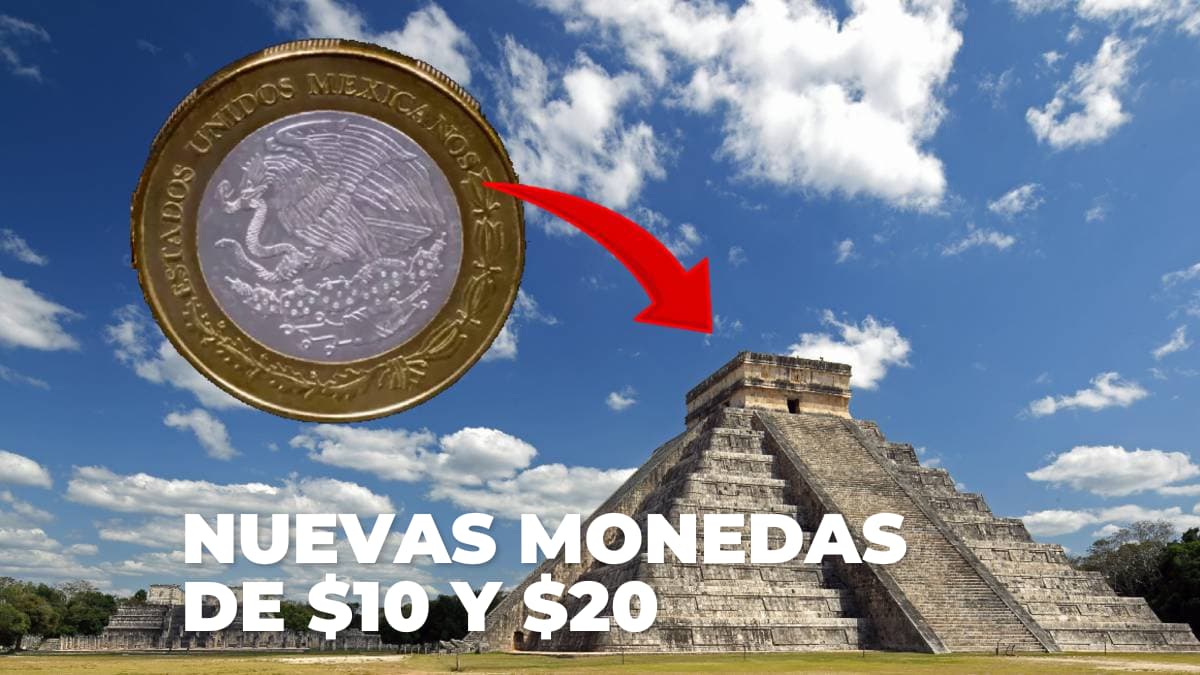 Nuevas monedas de 10 y 20 pesos
