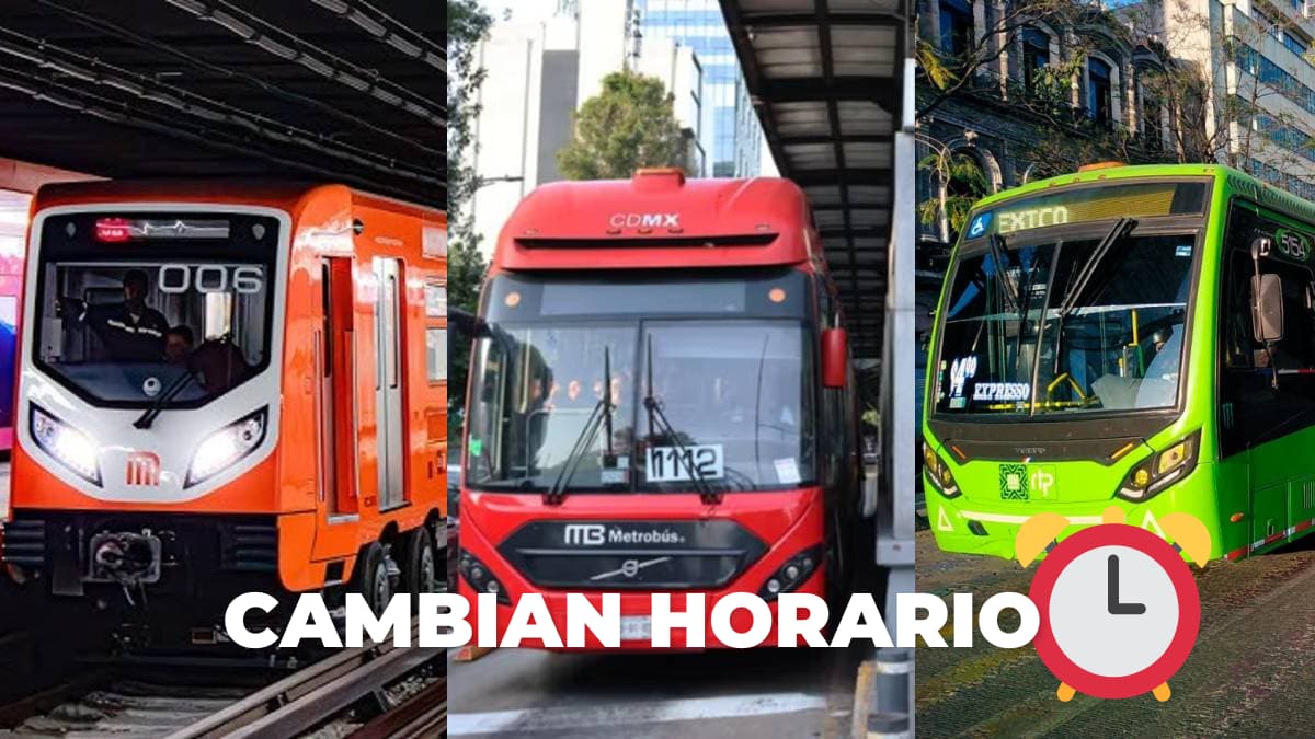 Transportes de CDMX cambian de horario el lunes 2 de febrero