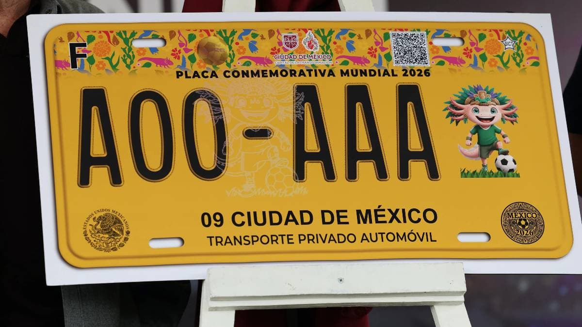 Llegan a CDMX las placas conmemorativas del Mundial 2026: costo, cuándo y cómo tramitarlas