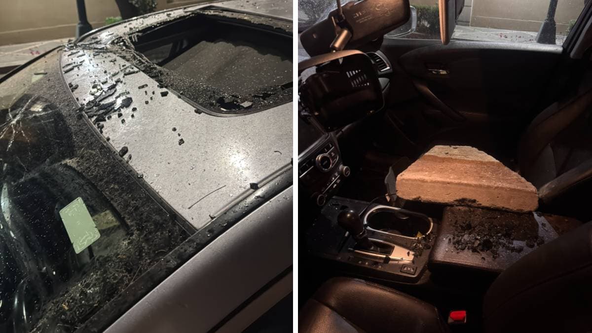 Avientan piedras a coches desde puentes de circuito interior en CDMX