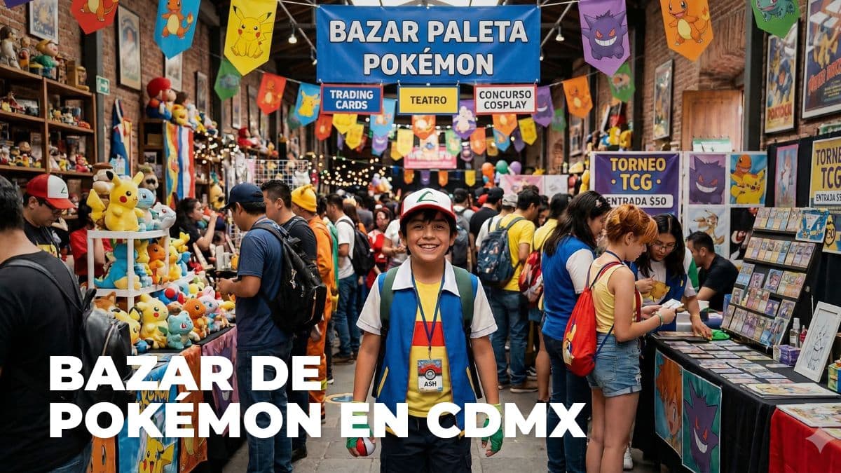 Lánzate a este bazar para convivir con banda a la que le gusta Pokémon.