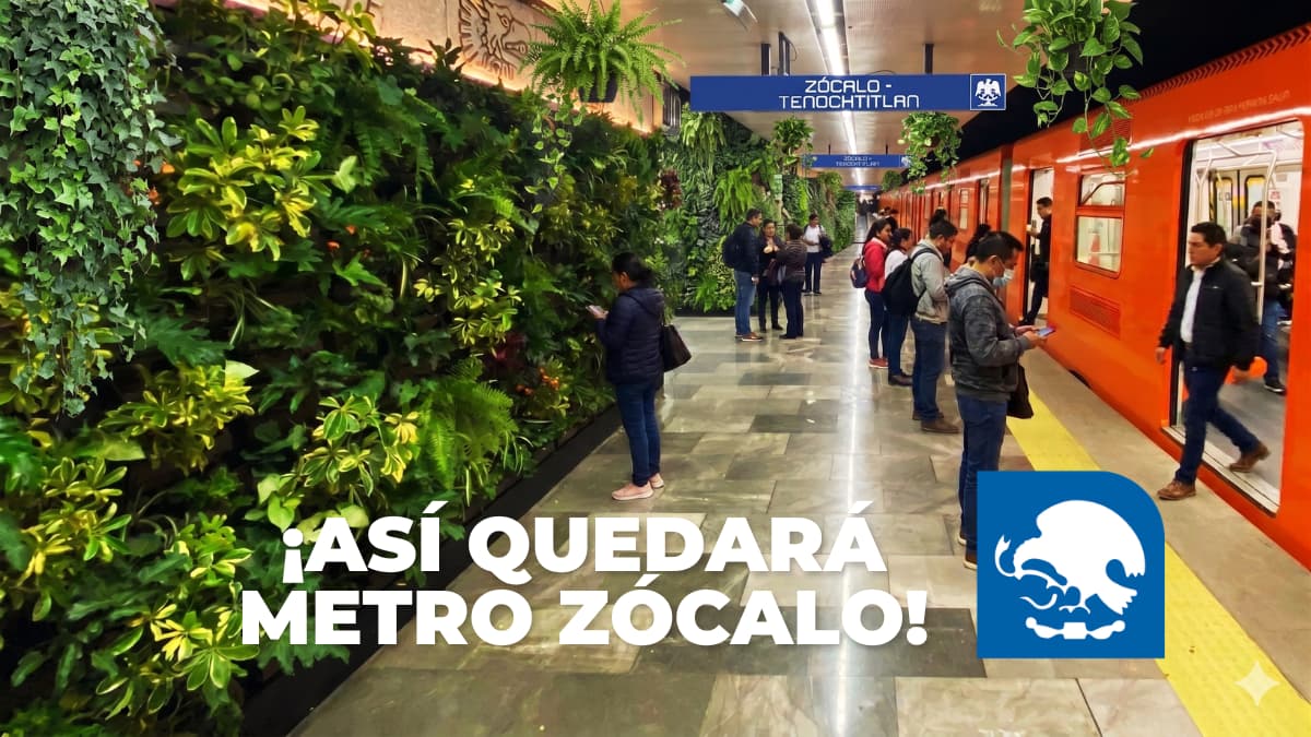 ¡Con muro verde y plantas! Revelan cómo quedará Metro Zócalo después de la remodelación