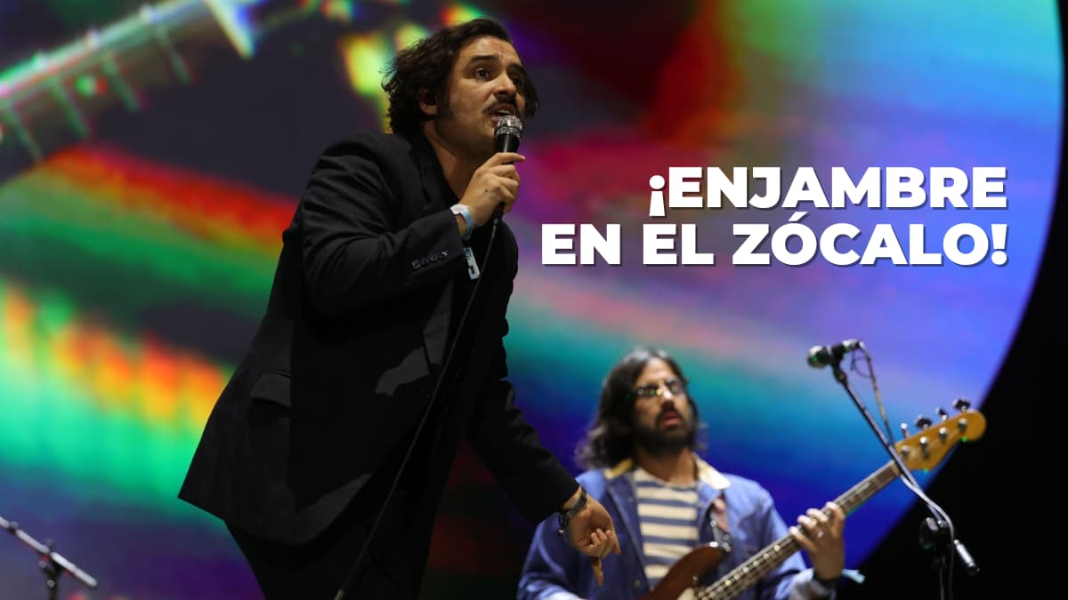 Concierto de Enjambre en el Zócalo de CDMX