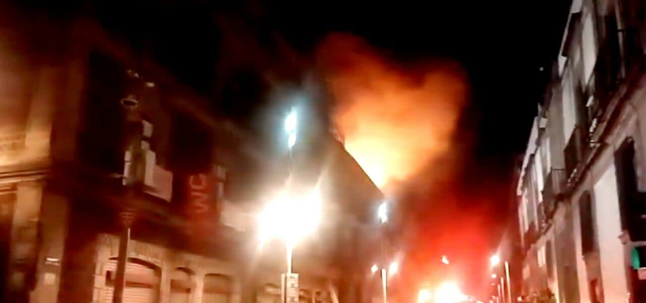 Incendio en el Centro Histórico de CDMX