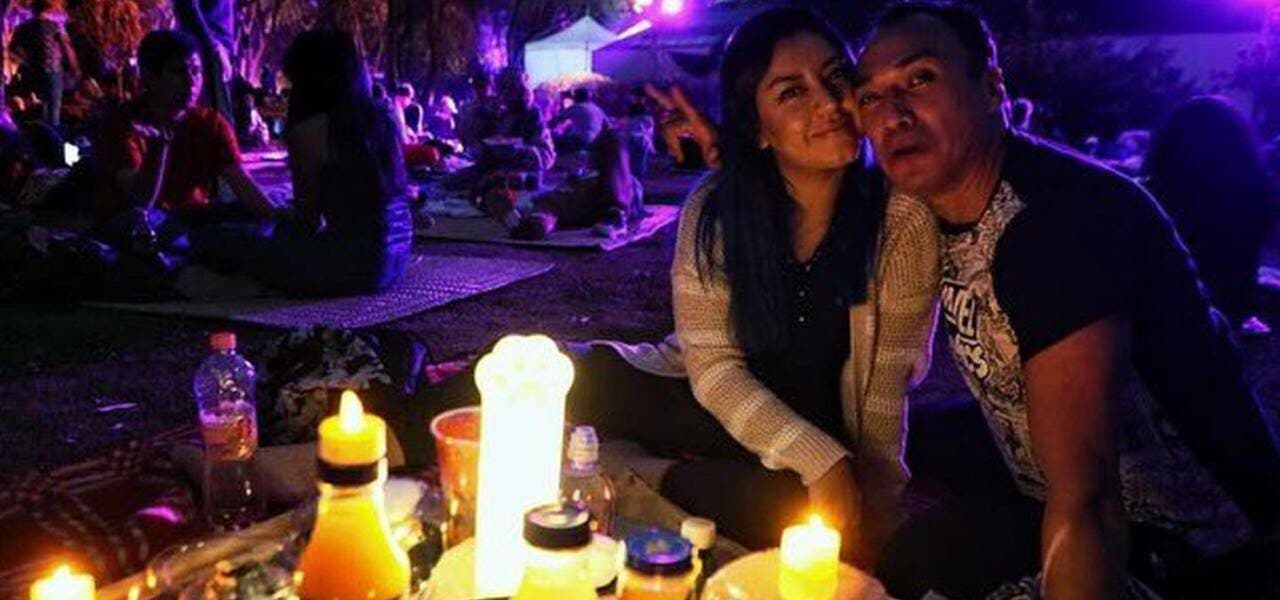 picnic nocturno de febrero en el Bosque de Chapultepec