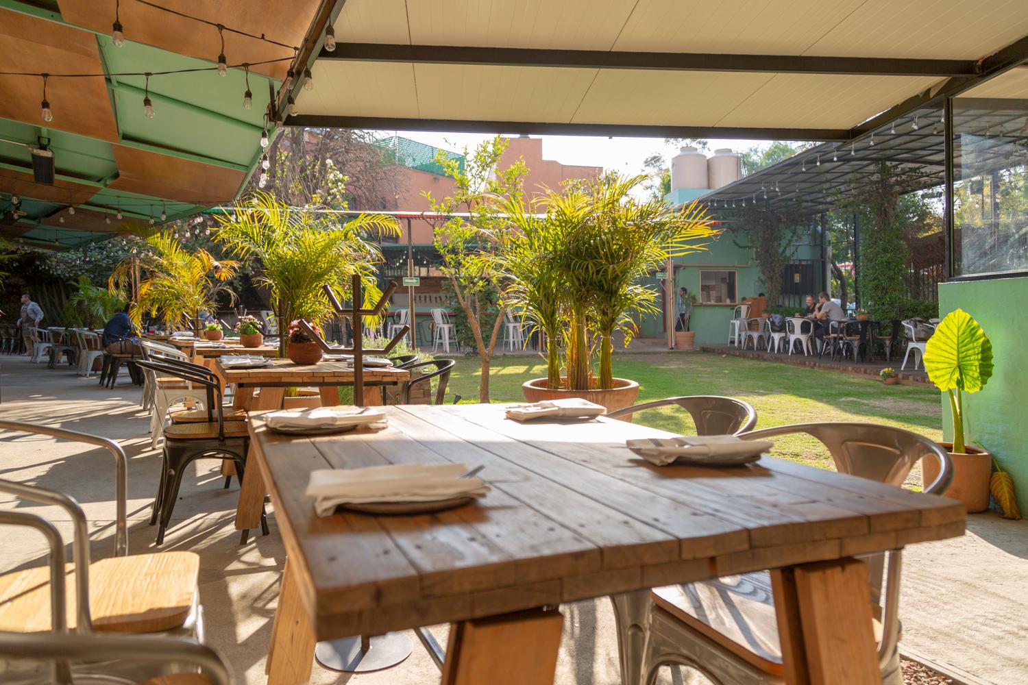 Parrilla Paraíso jardín /restaurantes con terraza en CDMX / terrazas para desayunar en CDMX