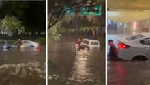 Lluvias e inundaciones dejan autos atrapados y afectan transporte en CDMX | FOTOS y VIDEOS