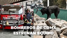 Bomberos de CDMX estrenan drones, vehículos y hasta perrito para atender incendios y emergencias