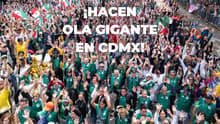 ¡CDMX va por nuevo récord! Hacen la ola más grande del mundo en Reforma |FOTOS
