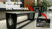 Así lucen las bancas hechas con basura del Mundial que pondrán en CDMX