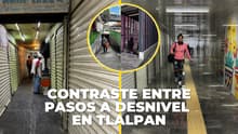Así quedaron los pasos a desnivel remodelados en Tlalpan: hay policías y personal de limpieza