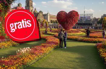 Llega el Jardín del Buen Amor al Zócalo CDMX: así es la experiencia GRATIS con más de 10 mil flores