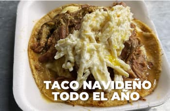 Taco “navideño” todo el año en CDMX: el secreto mejor guardado de la Obrera