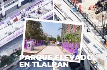 Así está quedando el Parque Elevado de Calzada Tlalpan que irá sobre la Línea 2 del Metro | FOTOS