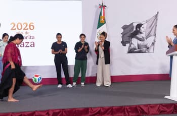 Con dominadas, ella ganó el boleto de Sheinbaum para la inauguración del Mundial 2026