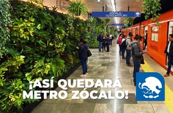 ¡Con muro verde y plantas! Revelan cómo quedará Metro Zócalo después de la remodelación