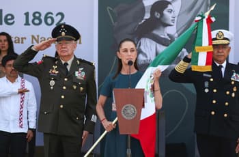Claudia Sheinbaum refrenda soberanía de México en el aniversario de la Batalla de Puebla