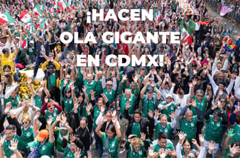 ¡CDMX va por nuevo récord! Hacen la ola más grande del mundo en Reforma |FOTOS