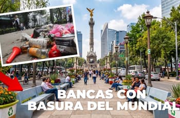 Transformarán 240 toneladas de basura del Mundial en bancas, macetas y postes para CDMX