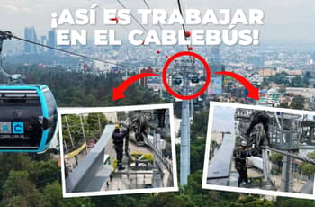 Un trabajo de altura: así es la chamba de los técnicos que dan mantenimiento al Cablebús