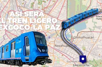 Publican proyecto del Tren Ligero de Texcoco a La Paz: estaciones, trenes y tiempo de recorrido
