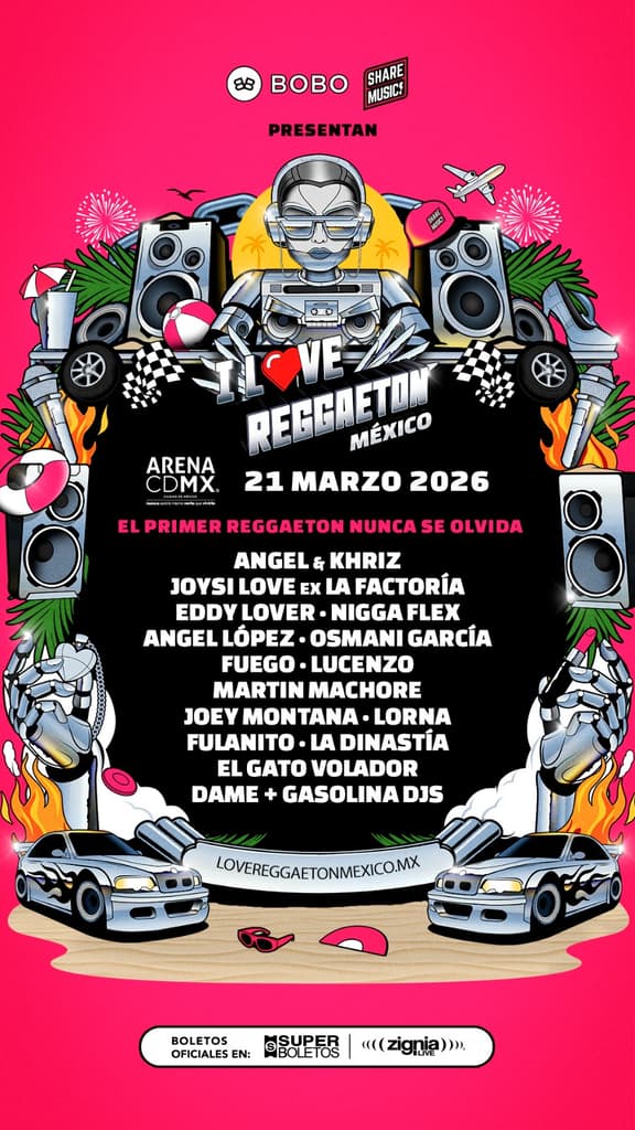 I Love Reggaetón 2026: Tito El Bambino y Angel & Khriz en CDMX | Foto: Bobo Producciones