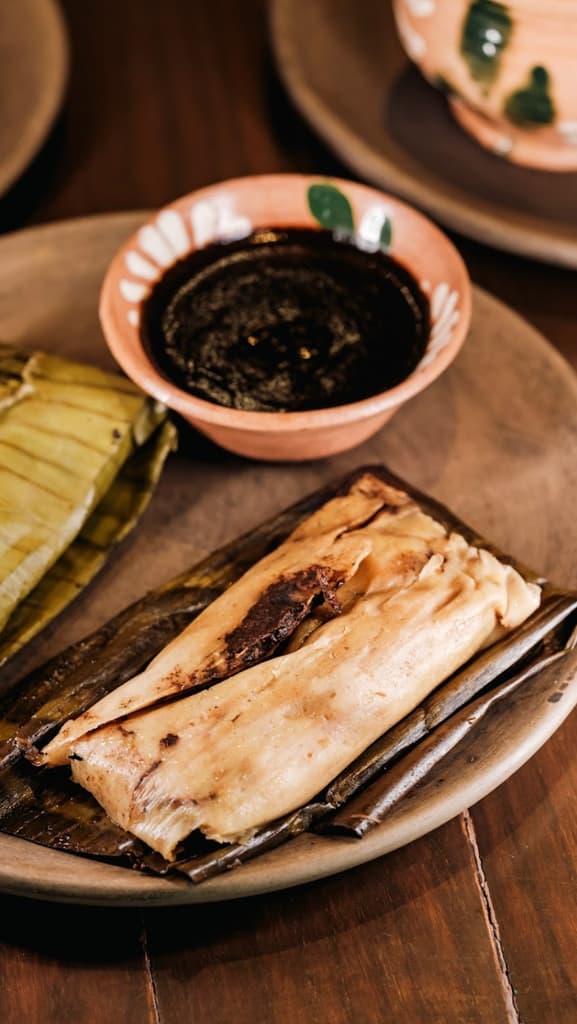 Tamales oaxaqueños del restaurante Guzina en CDMX.