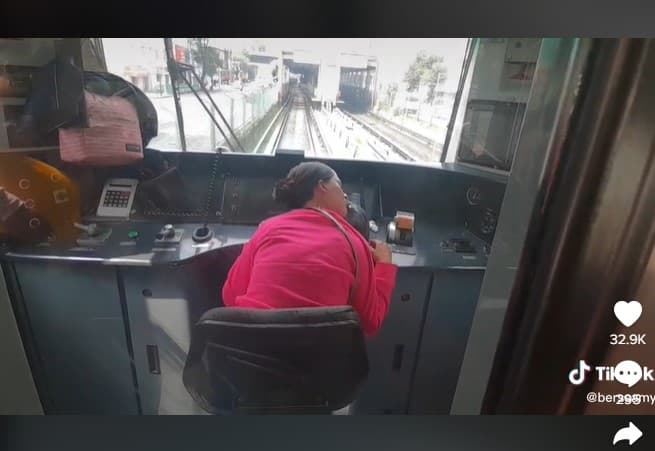 cabina del conductor del Metro