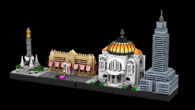 Ciudad de México hecha de legos