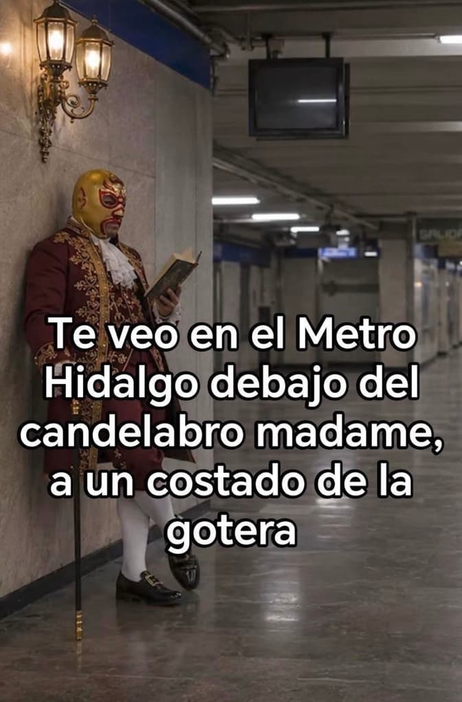 Convocatoria viral en el Metro Hidalgo invita a los usuarios a vestir como en el siglo XVI.