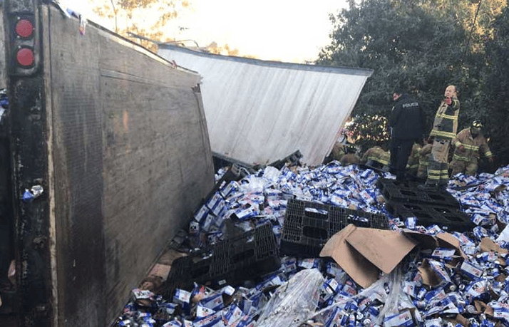 Tráiler con cervezas