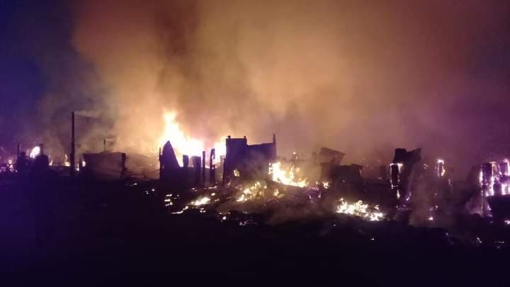 incendio en el bordo de Xochiaca