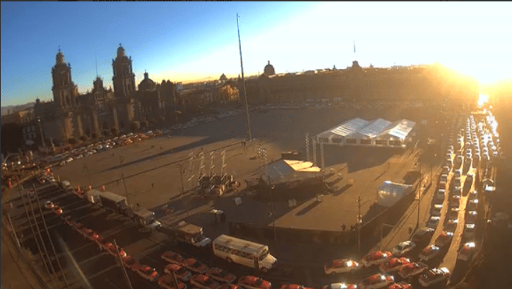 taxistas protestan en el zócalo