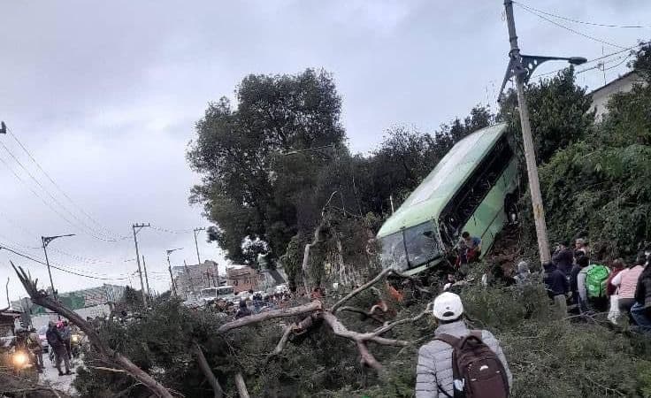 choque de una unidad de transporte