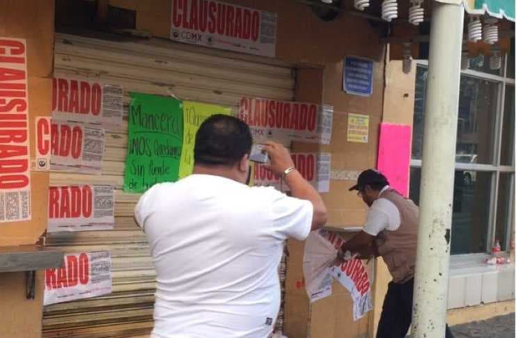 El Borrego Viudo sellos clausura