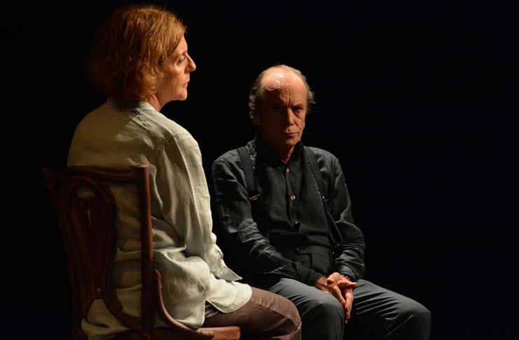 Después del ensayo con Julieta Egurrola