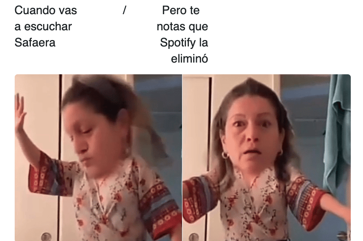 quitaron safaera de spotify