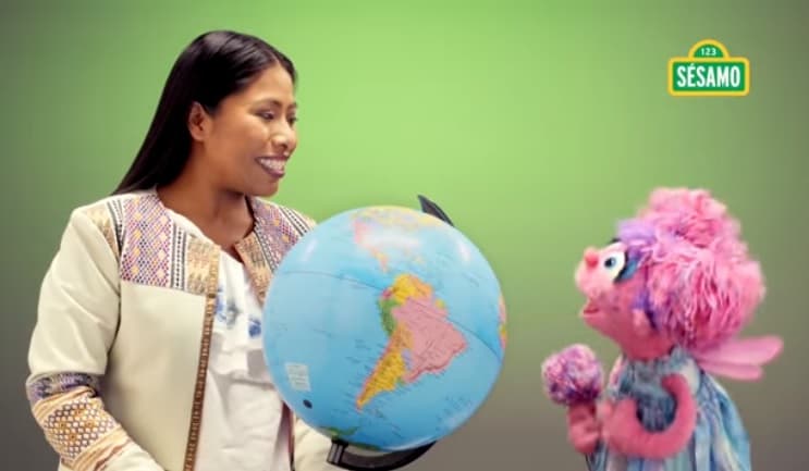 Yalitza Aparicio en Plaza sesamo