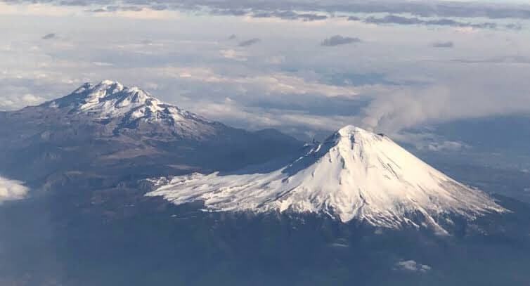Popo y el Izta cubiertos de nieve