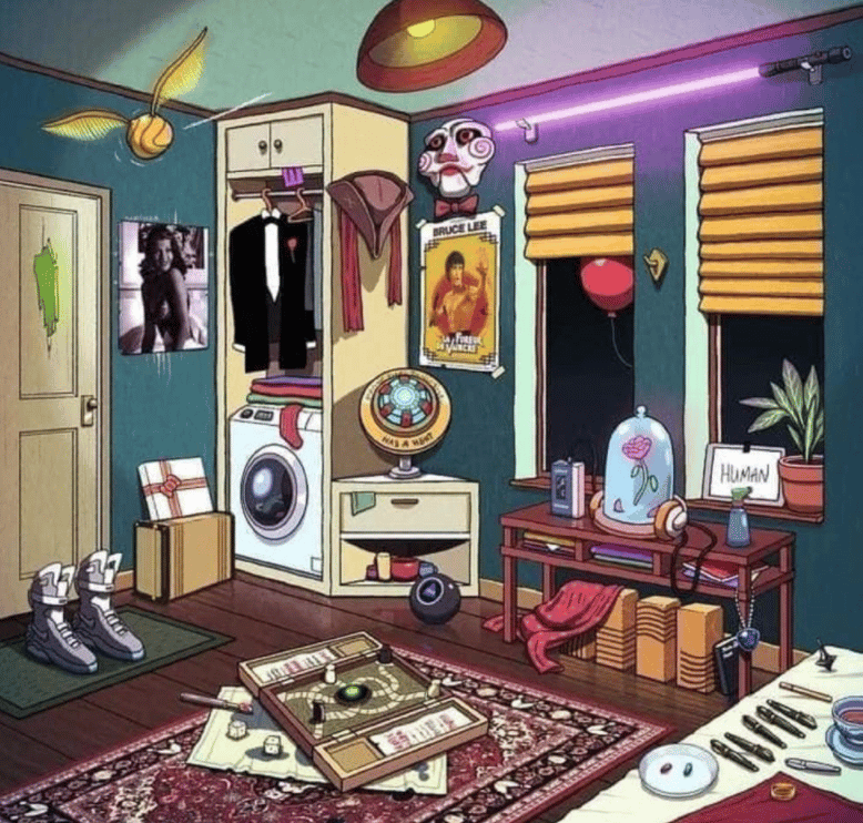 encontrar las 25 películas ocultas en la imagen.