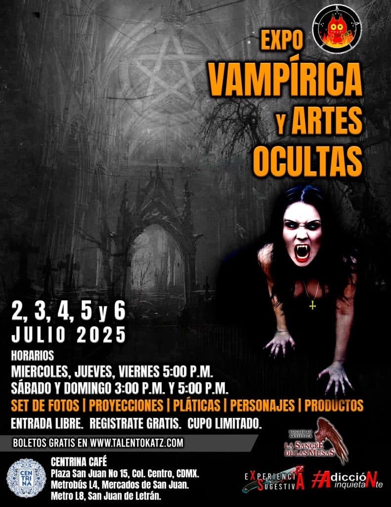Dónde y cuándo es la Expo Vampírica y Artes Ocultas 2025 en la CDMX | Foto: Katz Producciones 