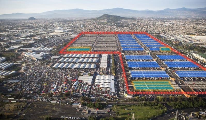 Planta solar de la central de abasto